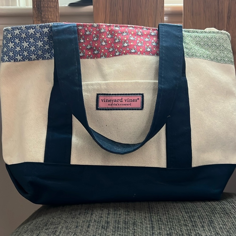 Vineyard vines canvas small tote bag